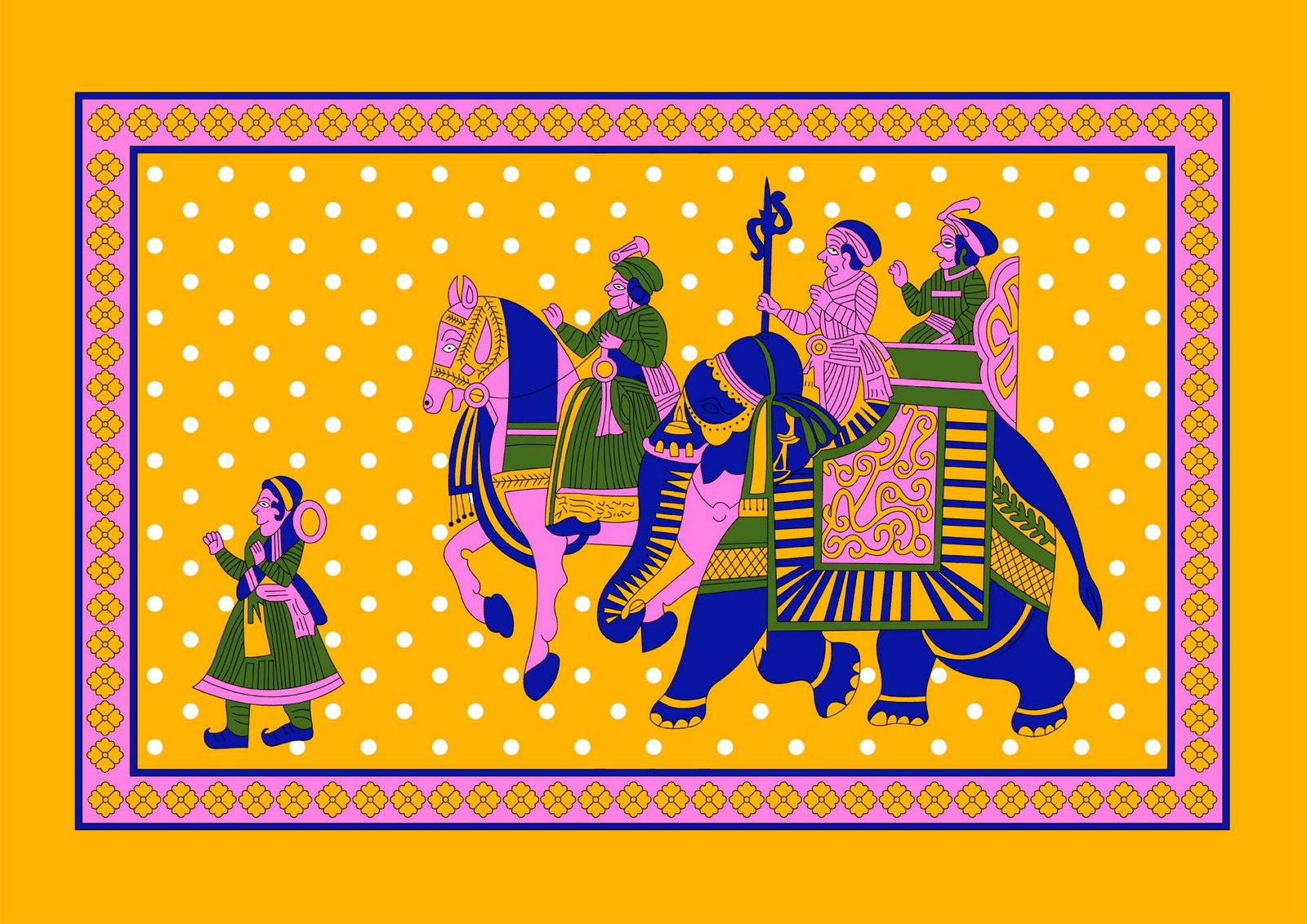 Rajasthani Jaipuri-Stylish Floral Printed Cotton Double Bedsheet With Two Matching Pillow Covers. - Image 3
